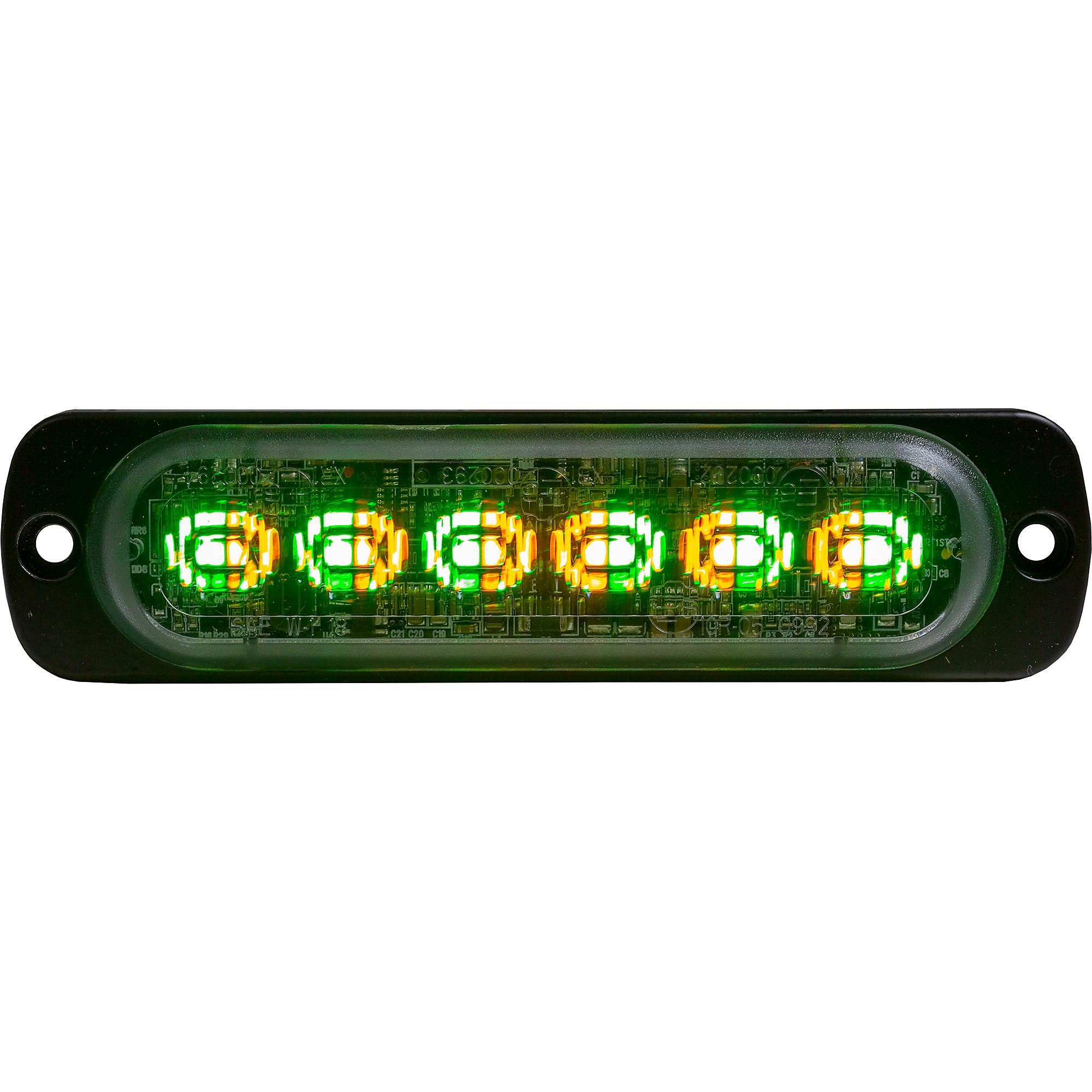 Buyers Products, 4.5in. LED Emergency Warning Flash Strobe Light Amber/Green, Light Type LED, Lens Color Multi, Included (qty.) 1 Model# 8892109